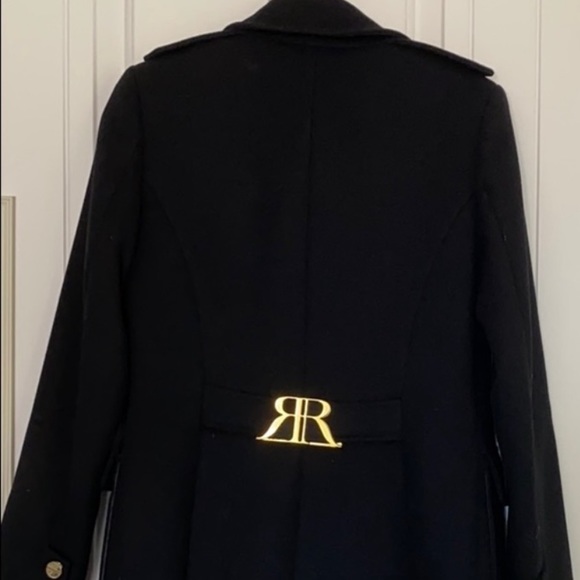 Designer Classic tailored pea coat Wool Trench Coat - Picture 3 of 13